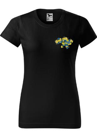 Жіночі футболки приталені з вишивкою - квітуча україна