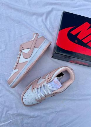 Новинка. кожаные кроссовки nike dunk disrupt pink white 29 фото