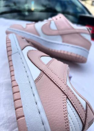 Новинка. кожаные кроссовки nike dunk disrupt pink white 28 фото