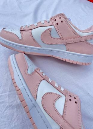 Новинка. кожаные кроссовки nike dunk disrupt pink white 27 фото