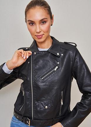 Жіноча куртка косуха, штучна шкіра