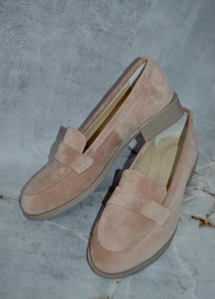 Лофери /броги натур замша пудра , під замовлення 36-43р всі кольори