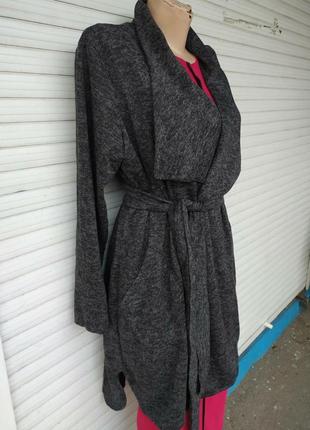 Кардиган-пальто с поясом1 фото