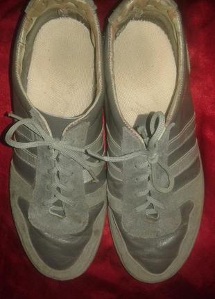 Классные  кроссовки (натуральная кожа + натуральная замша), размер 36-37.3 фото