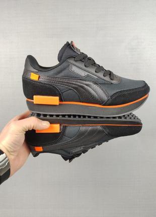 Puma future rider black & orange4 фото