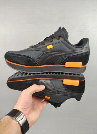 Puma future rider black & orange3 фото