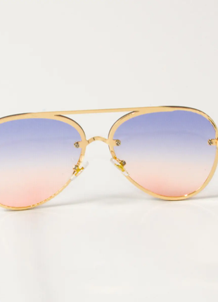 Очки очки авиаторы розово-голубые3 фото