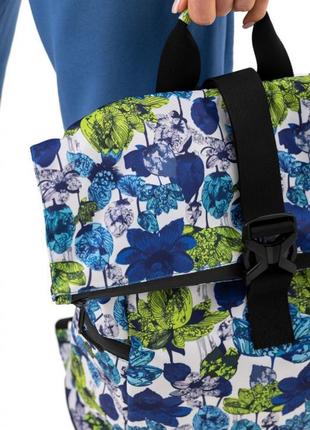 Рюкзак - ролл женский из плотной ткани oxford, с качественным  принтом-рисунком лесной цвет4 фото
