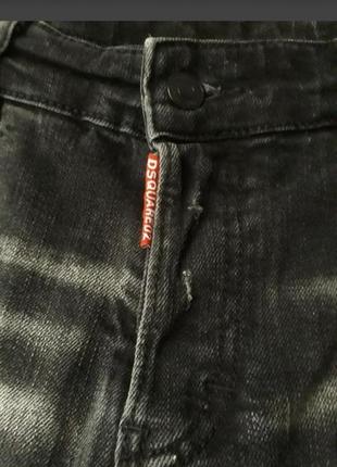 Чёрные стрейчевые джинсы dsquared2 размер 504 фото