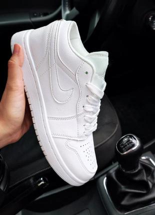 🔥кроссовки nike air jordan 1 low white белые (мужские и женские размеры)🔥