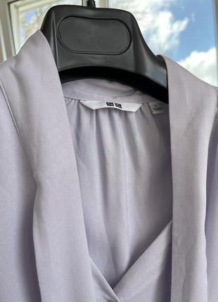 Фиолетовая блуза с завязкой на шее2 фото
