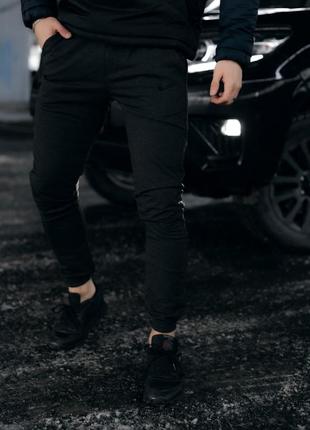 Спортивные штаны трикотаж темно- серые nike (найк)1 фото