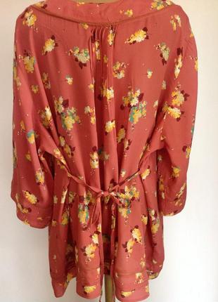Шикарная вискозная блуза аnya р.28 (индия). большой размер!2 фото