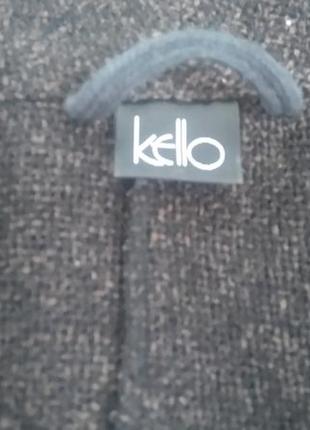 Натуральный теплый пиджак жакет на молнии kello р.20 (индия). большой размер.6 фото