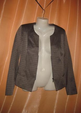 Нарядный приталенный модный пиджак жакет накидка comma длинный рукав с карманами, в офис на работу4 фото