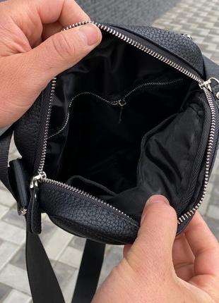 Матовая мужская сумка борсетка через плечо экокожа удобная вместительная стильная8 фото