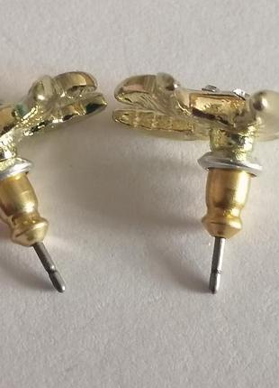 Серьги пусеты европа. *ласточки*.4 фото