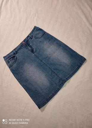 Юбка джинсовая миди классика1 фото