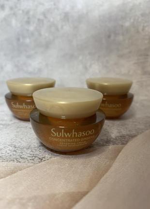 Концентрированный антивозрастной крем с экстрактом женьшеня sulwhasoo concentrated ginseng renewing cream1 фото