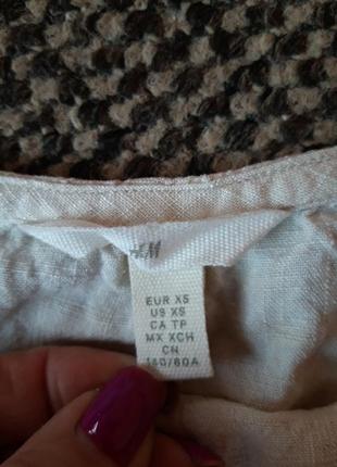 Блуза натуральная на бретелях h&amp;m 7