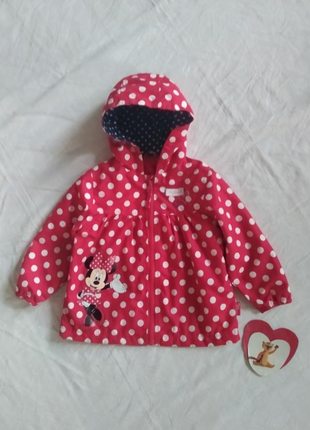 Курточка на флисе бренда disney принт minnie mouse usk 18-24 eur 92