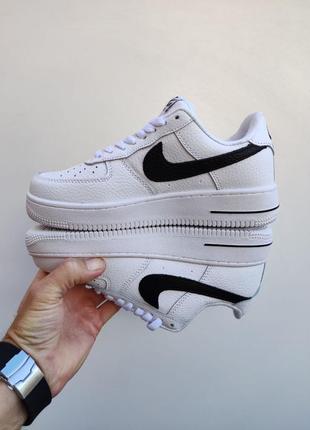 Nike air force 1 white & black1 фото
