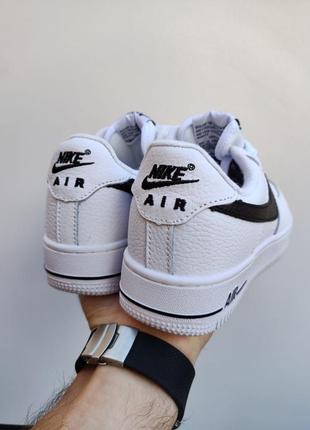 Nike air force 1 white & black2 фото