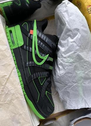 Кроссовки off-white x nike air rubber dunk green strike cu6015-001