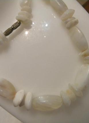 Винтажные бусы камень №1695 фото