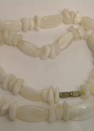 Винтажные бусы камень №1697 фото