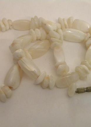 Винтажные бусы камень №1698 фото