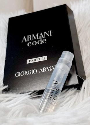 Giorgio armani code parfum men💥оригинал миниатюра пробник mini spray 1,2 мл книжка