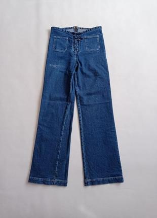 Wrangler. джинсы палаццо с молнией сзади.