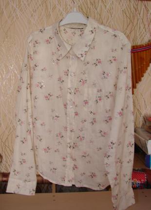 Ніжна блуза в квітковий принт.2 фото