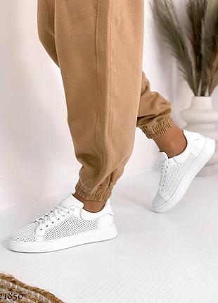 ❤️ кожаные кеды с перфорацией