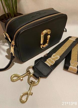 Женская стильная сумка с стиле mark jacobs в стилі марк якобс джейкобс чорна6 фото