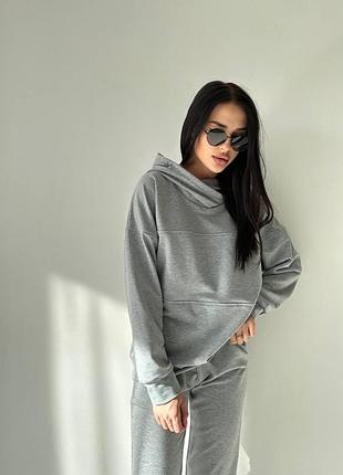 Жіночий спортивний костюм оверсайз малиновий бежевий сірий весняний літній базовий рожевий