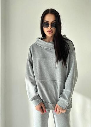 Жіночий спортивний костюм оверсайз малиновий бежевий сірий весняний літній базовий рожевий