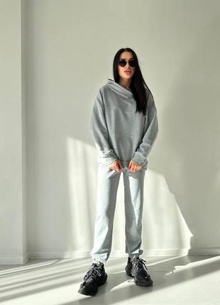 Жіночий спортивний костюм оверсайз малиновий бежевий сірий весняний літній базовий рожевий