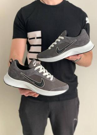 Кроссовки мужские летние nike run all day замша-сетка5 фото