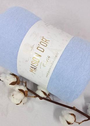 Простирадло на гумці 100x200 махра jacquard з наволочками maison dor blue