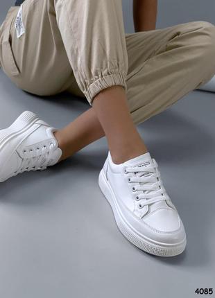 Білі базові кросівки кеди3 фото
