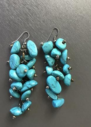 Серьги из бирюзы