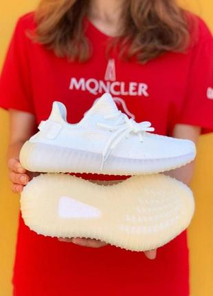 Adidas yeezy boost 350 v2 all white1 фото