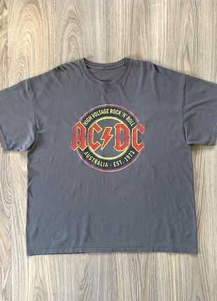 Мужская хлопковая футболка с принтом ac dc high voltage
