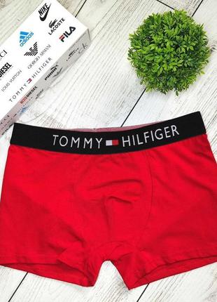 Мужские трусы tommy, мужские боксеры томи - размер xl - красный цвет2 фото