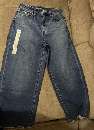 Укороченные широкие джинсы клеш uniqlo5 фото