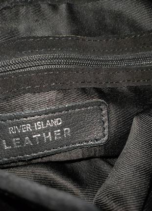 Стильная большая сумка натуральная кожа + натуральная замшевая кожа river island9 фото