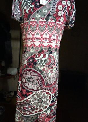 Красочное платье 46 р. м, замеры, фото2 фото