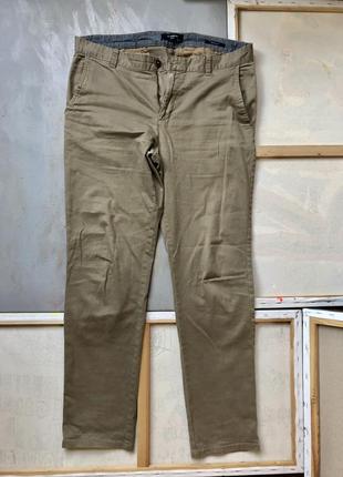Бежевые брюки slim fit2 фото